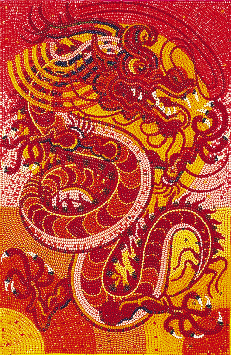 Made to celebrate the Lunar New Year, this portrait shows a dragon, the sign of good luck for the new year. This piece hangs in the Jelly Belly Visitor Center in Fairfield, California, where guests can get a closer look to see if they can spot the small image of Mr. Jelly Belly hiding among the Jelly Belly jelly beans.